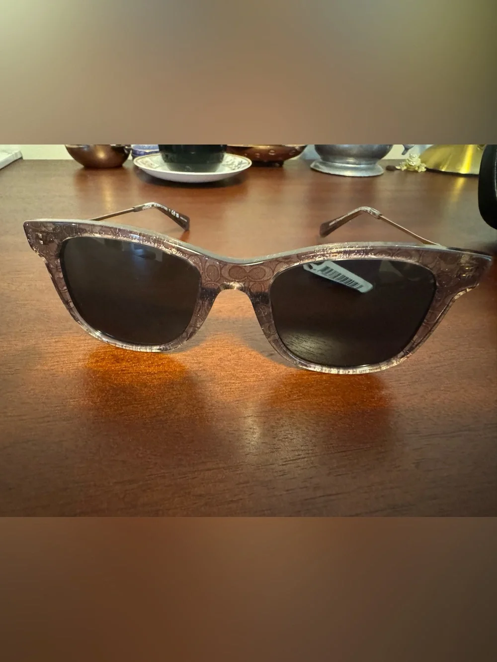 Coach Black Sunglasses with Dark Lenses